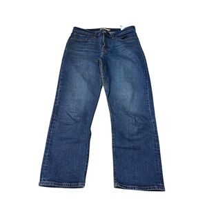 Levis Premium Big E Wedgie Straight Jeans Womens 30x26 Medium Wash Blue
